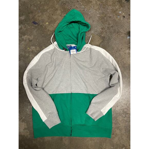 NWT Arizona Jean Co Mens Multicolor Zip Up Drawstring Hooded Sweatshirt Size XL - Picture 1 of 5